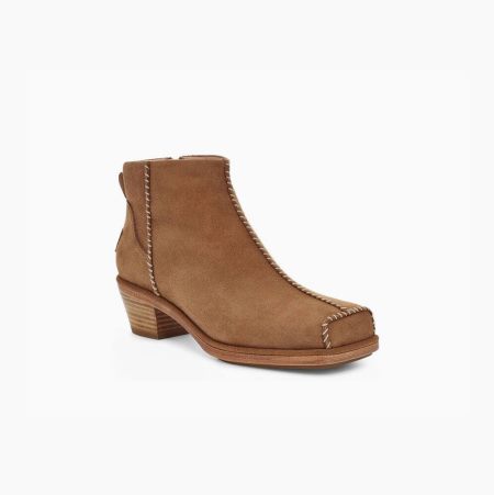 UGG Eckhaus Latta Block Cowboy Brown Boots for Women (KFTB69584)